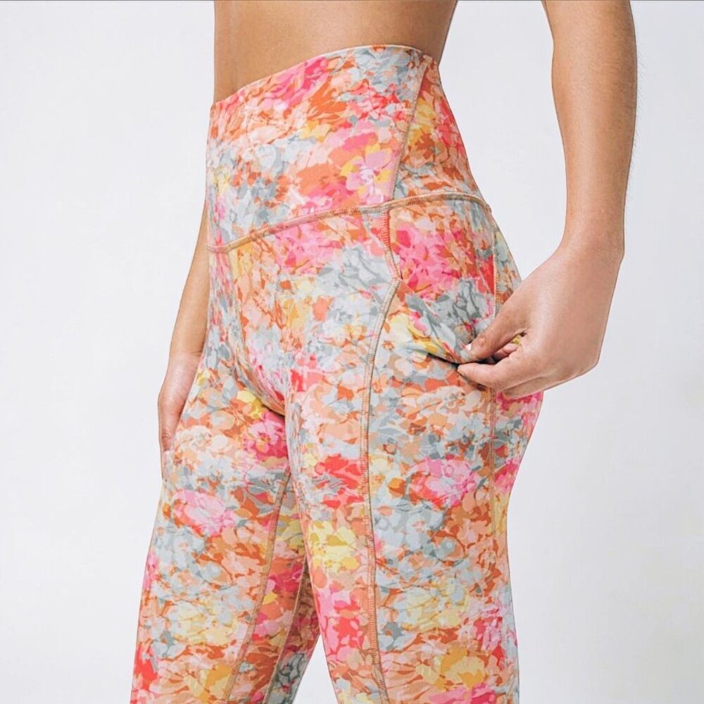 Lululemon Align 25" legging with pockets Inflorescence Pink floral high rise 6